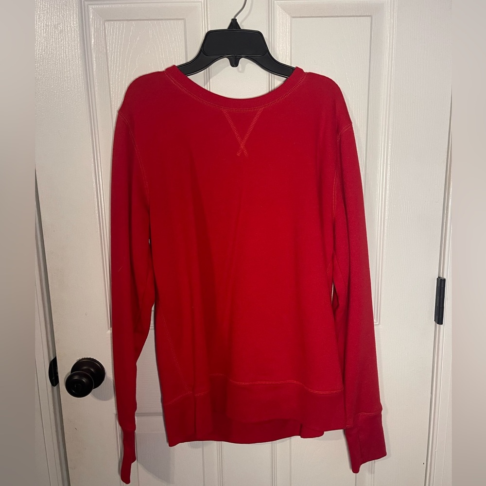 red long sleeve crewneck